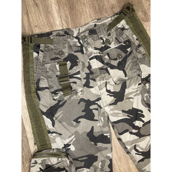 Free Knight Pants Mens 31x29.5 Camo Cargo Paratrooper Army Military Tactical - Picture 2 of 10